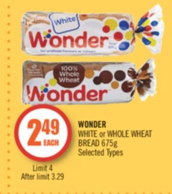Shoppers Drug Mart Wonder white or whole wheat bread offer