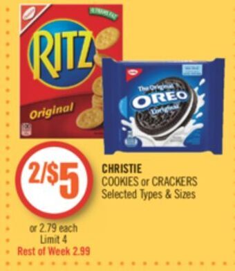Shoppers Drug Mart Christie cookies or crackers offer