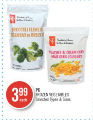 Shoppers Drug Mart Pc frozen vegetables offer