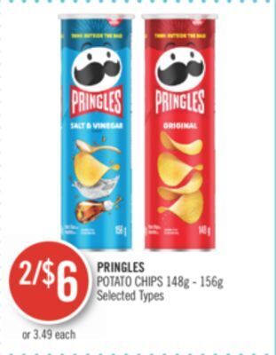 Shoppers Drug Mart Pringles potato chips offer