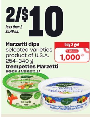 Independent City Market Marzetti dips, 254-340 g offer