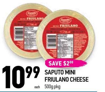 Coppa's Fresh Market Saputo mini friulano cheese offer