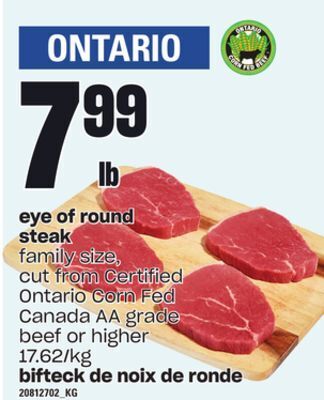 Independent City Market Eye of round steak offer