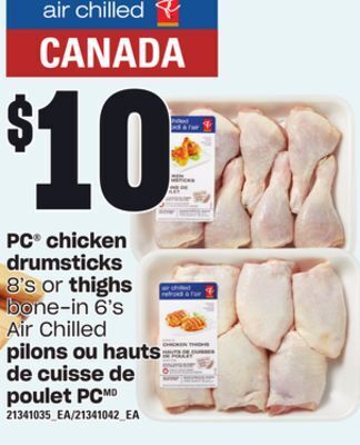 Independent City Market Pc® chicken drumsticks, 8's or thighs, 6's offer