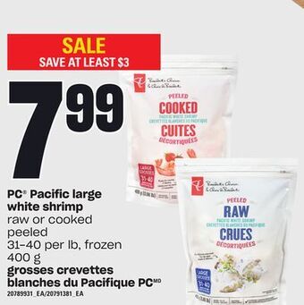 Independent City Market Pacific large white shrimp, 31-40 per lb, 400 g offer