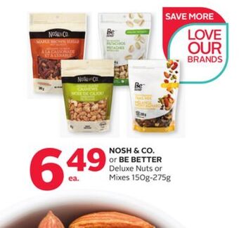 Rexall Nosh & co. or be better deluxe nuts or mixes offer