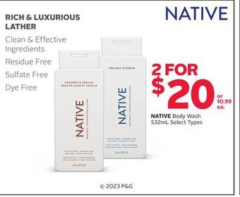 Rexall Native body wash offer