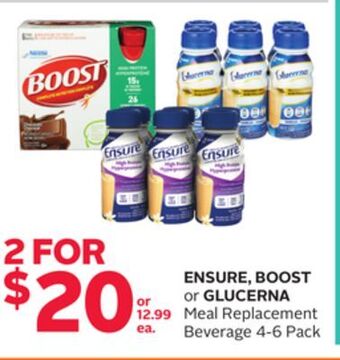Rexall Ensure, boost or glucerna meal replacement beverage offer