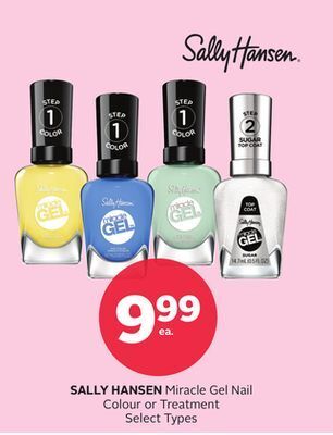 Rexall Sally hansen miracle gel nail colour or treatment offer