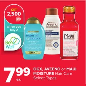 Rexall Ogx, aveeno or maui moisture hair care offer