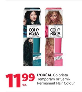 Rexall L'oréal colorista temporary or semi-permanent hair colour offer