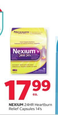 Rexall Nexium 24hr heartburn relief capsules offer