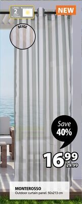 JYSK Monterosso outdoor curtain panel offer