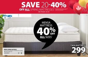 JYSK Mensa 8 firm spring mattress offer