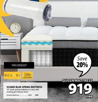 JYSK Scandi blak spring mattress offer