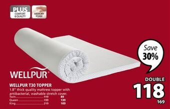 JYSK Wellpur t30 topper offer