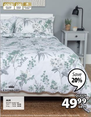 JYSK Kronborg alix duvet cover set offer