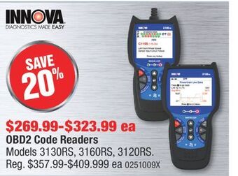 PartSource Innova obd2 code readers models offer
