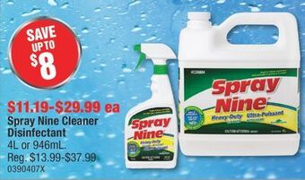 PartSource Spray nine cleaner disinfectant offer
