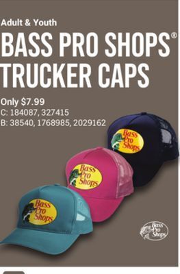 Bass Pro Bass pro shops® trucker caps offer