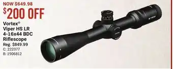 Bass Pro Vortex viper hs lr 4-16x44 bdc riflescope offer