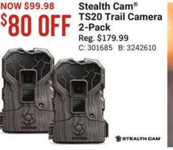 Bass Pro Stealth cam® ts20 trail camera 2-pack offer