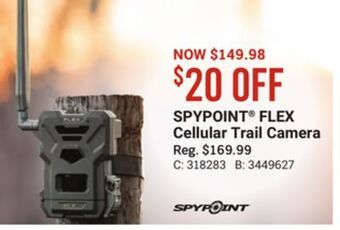 Bass Pro Spypoint® flex cellular trail camera offer