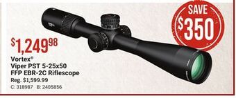 Bass Pro Vortex® viper pst 5-25x50 ffp ebr-2c riflescope offer