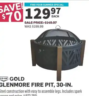 Co-op CO-OP GOLD GLENMORE FIRE PIT, 30-IN. offer