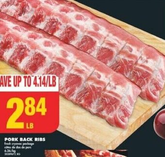No Frills PORK BACK RIBS offer