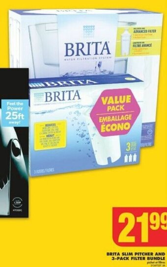 No Frills BRITA SLIM PITCHER AND 3-PACK FILTER BUNDLE offer