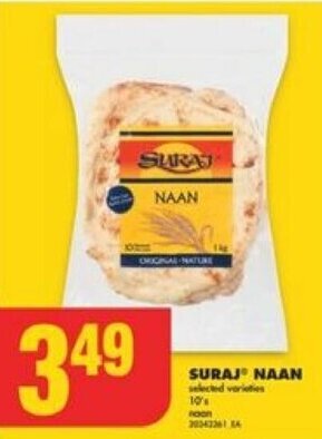No Frills SURAJ NAAN 10'S offer