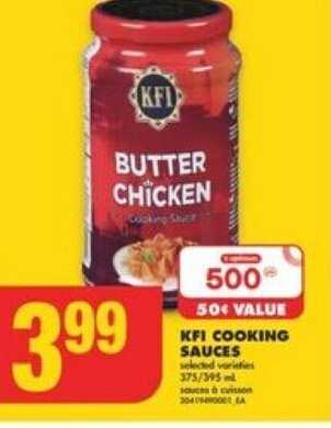 No Frills KFI COOKING SAUCES offer