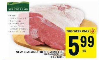 Food Basics NEW ZEALAND FRESH LAMB LEG offer
