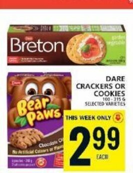 Food Basics DARE CRACKERS OR COOKIES offer
