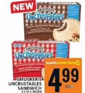 Food Basics SMUCKER'S UNCRUSTABLES SANDWICH 4X58 G offer