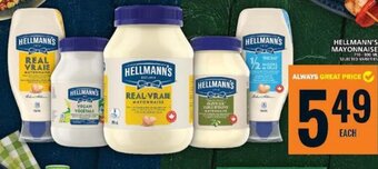 Food Basics HELLMANN'S MAYONNAISE offer