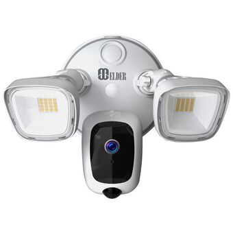 Best Buy Elder floodlight security camera 2k outdoor wifi 32gb, diy smart home human detection, pir motion spotlight siren & two-way t offer