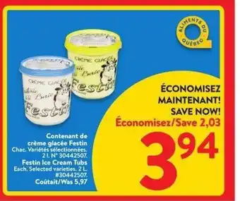 Walmart Contenant de crème glacée Festin offer