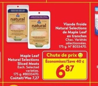 Walmart Maple Leaf Natural Selections Sliced Meats offer