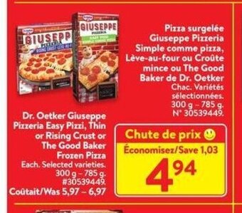 Walmart Dr. Oetker Giuseppe Pizzeria Easy Pizzi offer