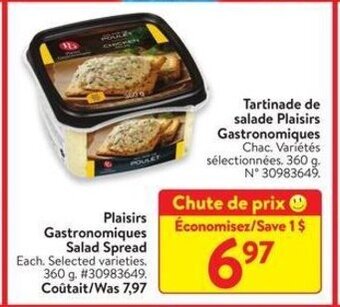 Walmart Plaisirs Gastronomiques Salad Spread offer