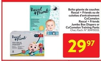 Walmart Cocomelon rascal+friends jumbo box diapers offer