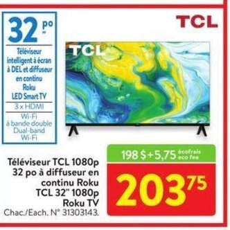 Walmart TCL 32'' 1080p Roku TV offer