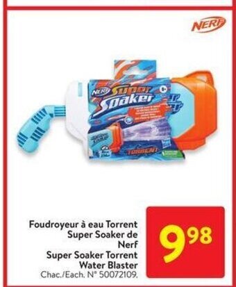 Walmart Nerf super soaker torrent water blaster offer