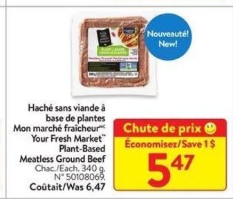 Walmart Haché sans viande à base de plantes Mon marché fraicheur offer