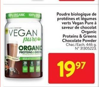 Walmart Organic Proteins & Greens Chocolate Powder offer