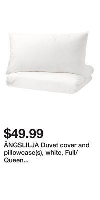 IKEA Ängslilja duvet cover and pillowcase(s), white, full/queen (double/queen) offer