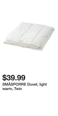 IKEA Småsporre duvet, light warm, twin offer