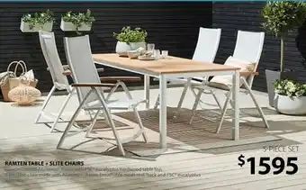 JYSK Ramten table + slite chairs offer